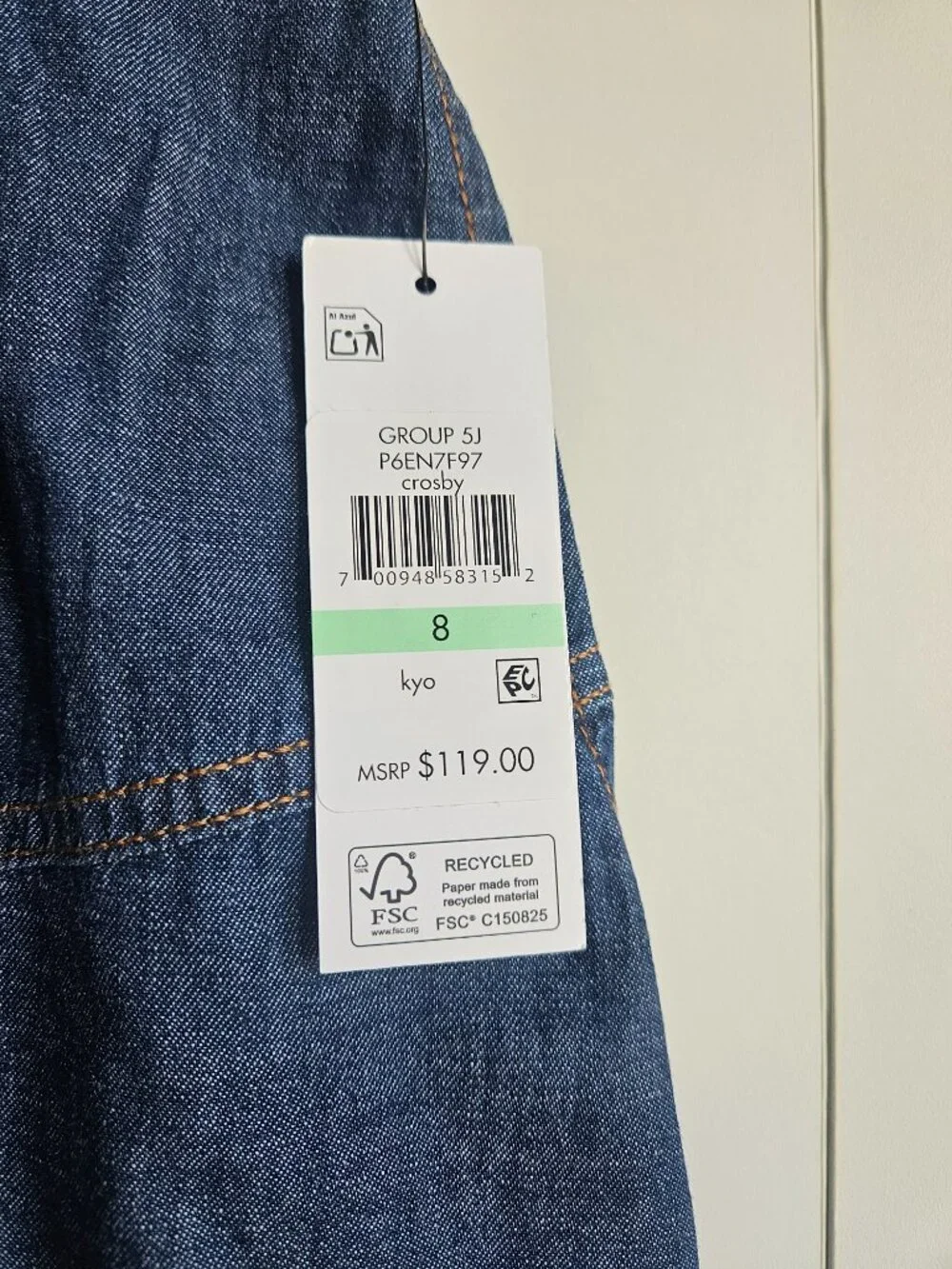 DKNY Tie Waist Contrast Stitch Skirt. Size 8. NWT